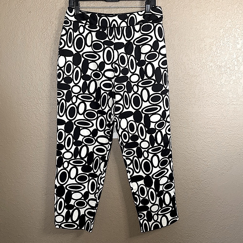 Talbots Geometric Patterned Cropped Pants